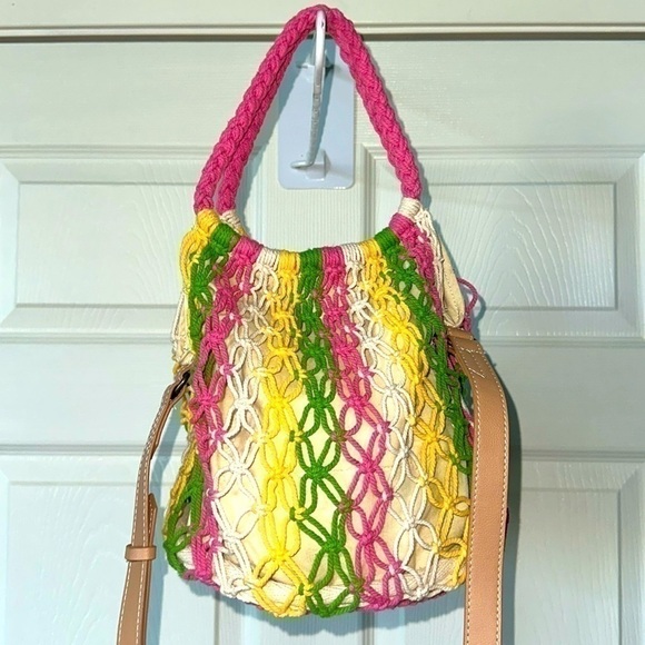 Universal Thread Striped Crochet Crossbody Bag - Picture 3 of 5